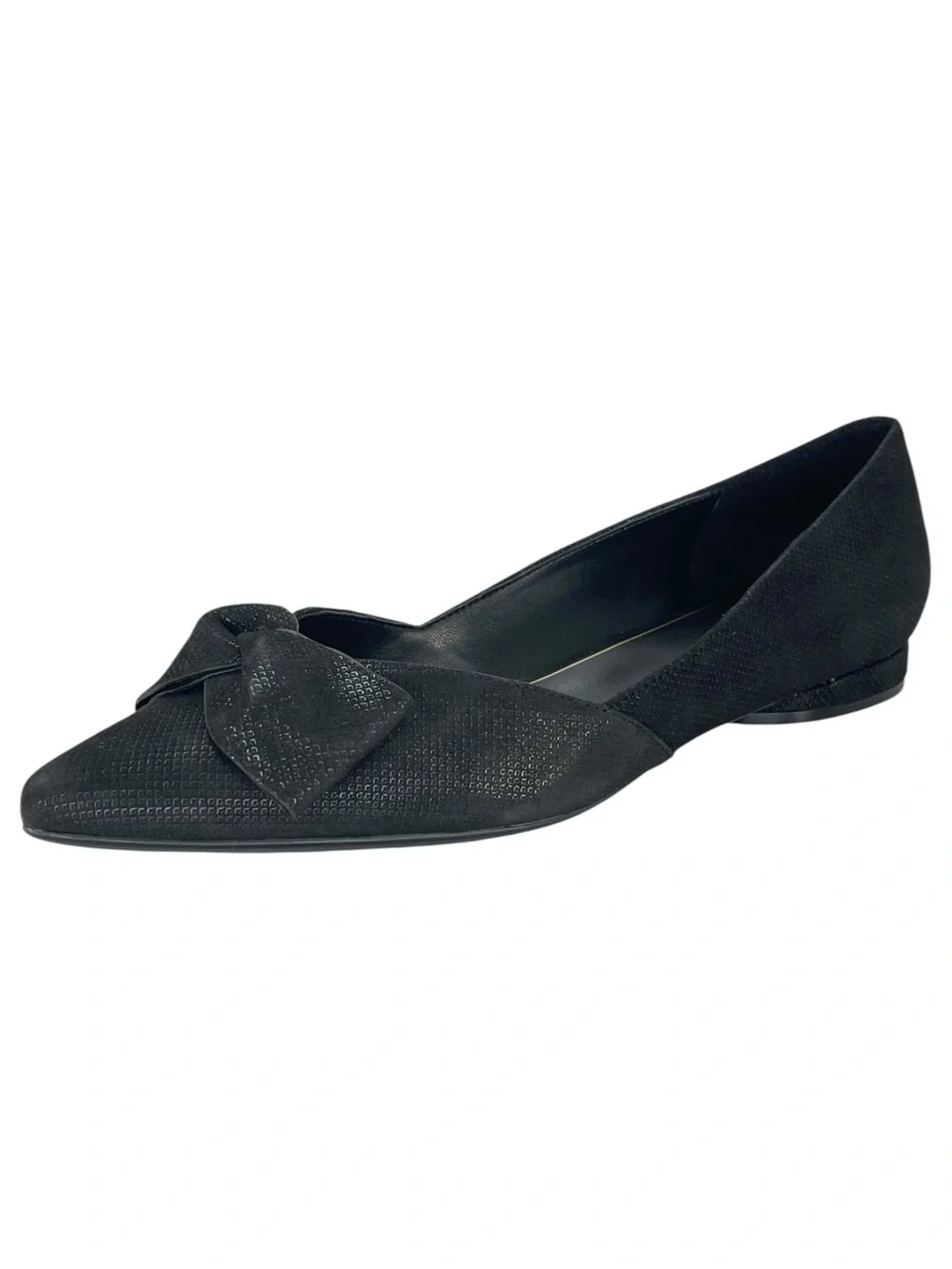 Naturalizer Havana Bow Black Leather Womens Flats Size 9.5M